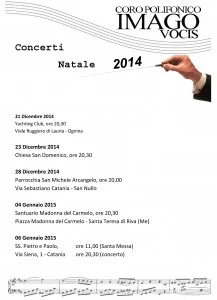 Locandina dei concerti del 2014