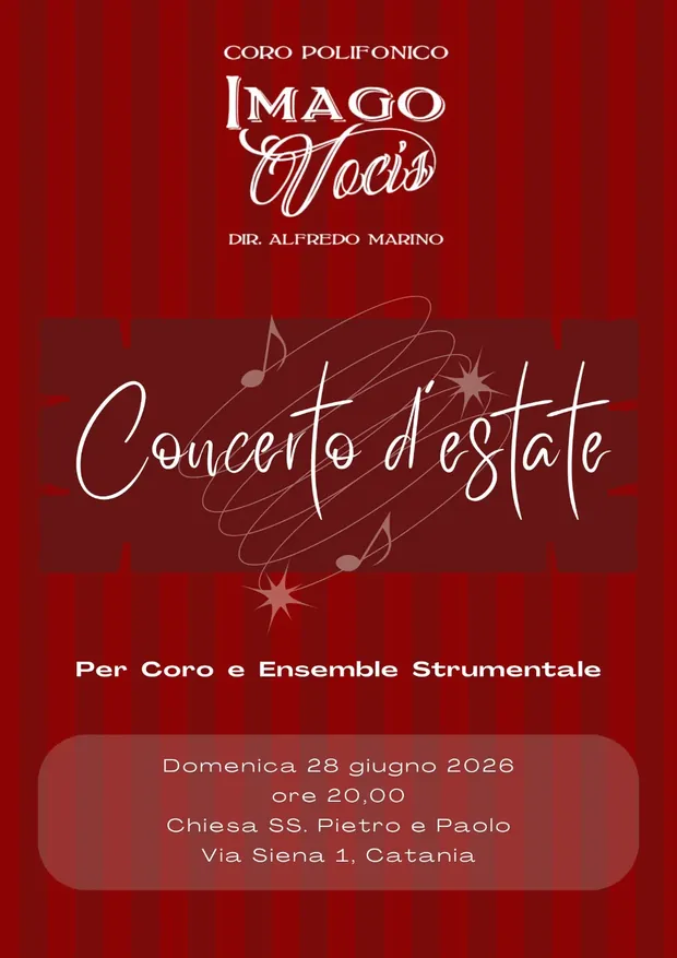 Locandina del Concerto d’estate del 28 giugno 2026